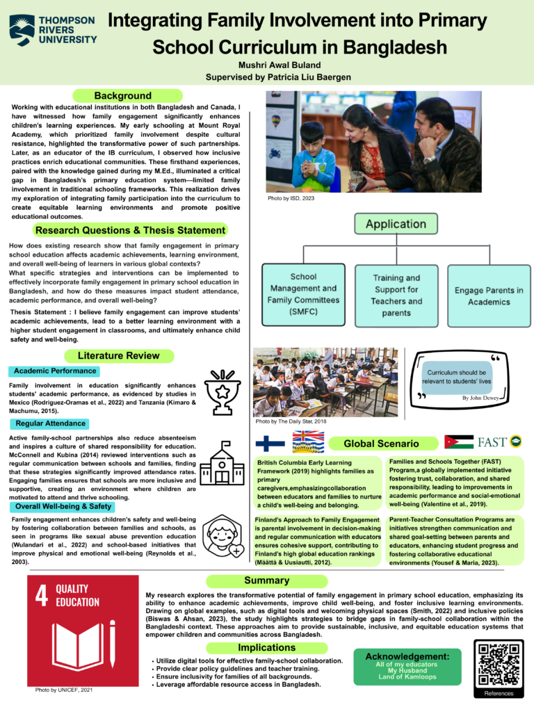 Integrating Family Involvement into Primary School Curriculum in Bangladesh